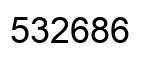 Number 532686 black image