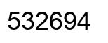 Number 532694 black image