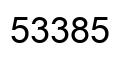 Number 53385 black image