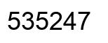 Number 535247 black image