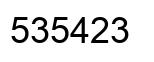 Number 535423 black image