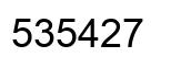 Number 535427 black image