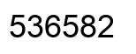 Number 536582 black image