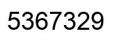 Number 5367329 black image