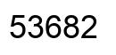 Number 53682 black image