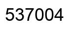 Number 537004 black image