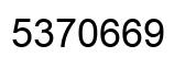 Number 5370669 black image
