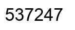 Number 537247 black image