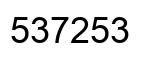 Number 537253 black image