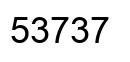 Number 53737 black image