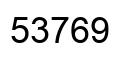 Number 53769 black image