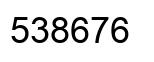 Number 538676 black image