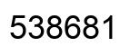 Number 538681 black image
