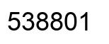 Number 538801 black image