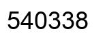 Number 540338 black image