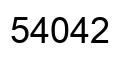 Número 54042 imagen negro