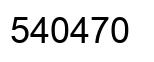 Number 540470 black image