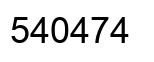 Number 540474 black image