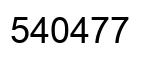 Number 540477 black image