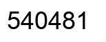 Number 540481 black image