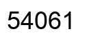 Number 54061 black image