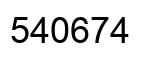 Number 540674 black image