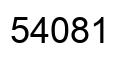 Number 54081 black image