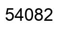 Number 54082 black image