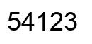 Number 54123 black image