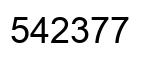 Number 542377 black image
