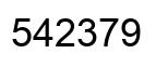Number 542379 black image