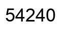 Number 54240 black image