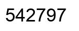 Number 542797 black image