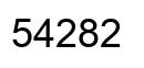 Number 54282 black image