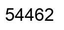 Number 54462 black image