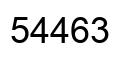 Number 54463 black image