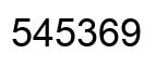 Number 545369 black image