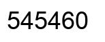 Number 545460 black image