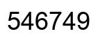 Number 546749 black image
