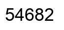 Number 54682 black image