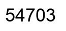Number 54703 black image