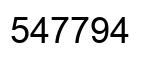 Number 547794 black image