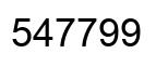 Number 547799 black image