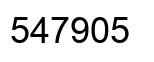 Number 547905 black image