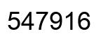 Number 547916 black image