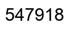 Number 547918 black image