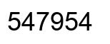 Number 547954 black image