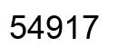 Number 54917 black image