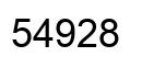 Number 54928 black image
