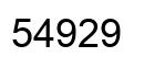 Number 54929 black image